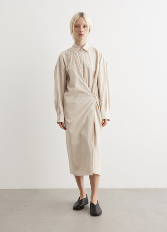 Straight Collar Twisted Dress