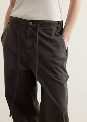 Washed Cotton Wide Pants
