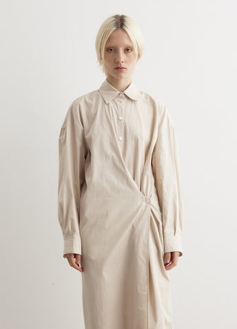 Straight Collar Twisted Dress