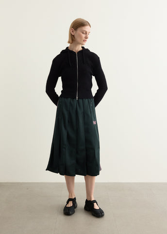 Poly Smooth Pleated Track Skirt