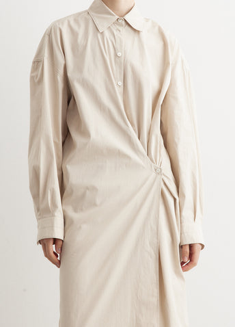 Straight Collar Twisted Dress
