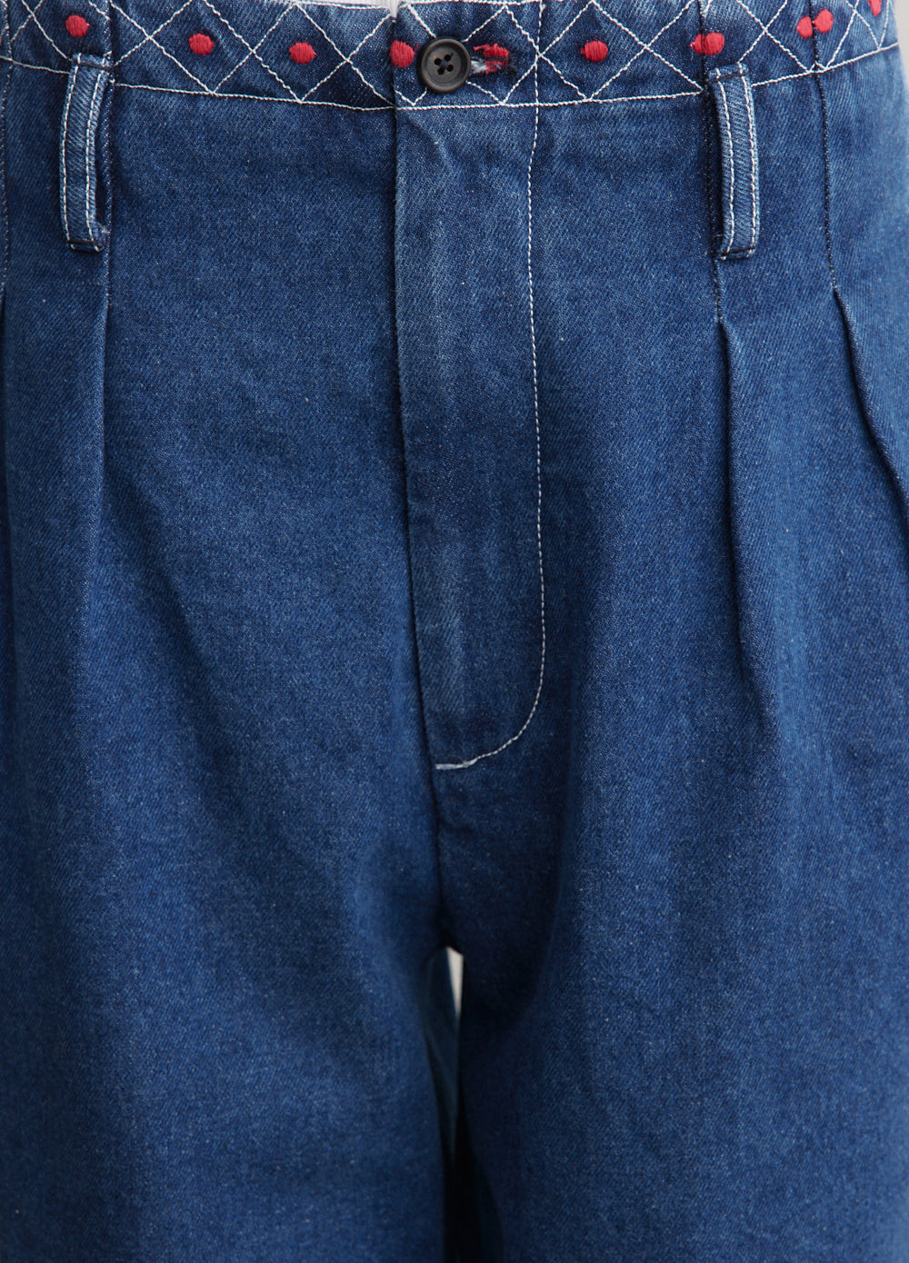Embroidered Denim Murray Trousers