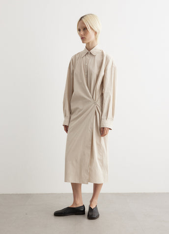 Straight Collar Twisted Dress