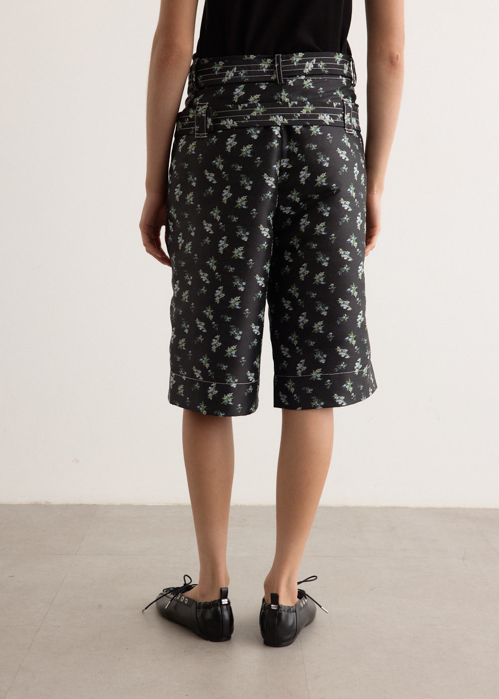 Floral Jacquard Shorts