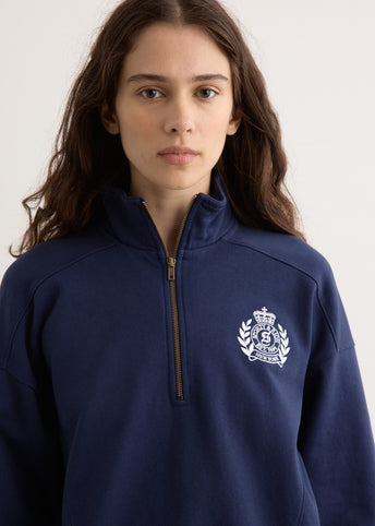 H&W Crest Embroidered Quarter Zip