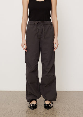 Washed Cotton Canvas Drawstring Pants