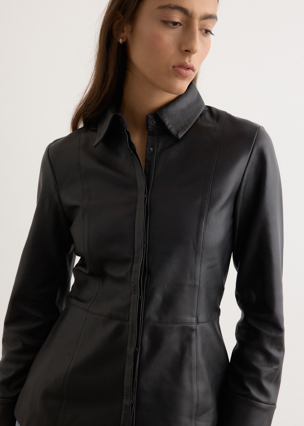 Leather Panelled Shirt