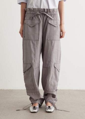 Light Slub High Waist Pocket Pants