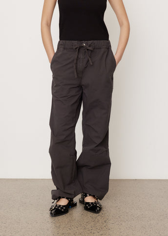 Washed Cotton Canvas Drawstring Pants