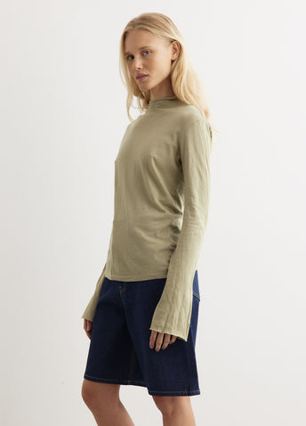 Regular Raised Neck Long Sleeve T-Shirt
