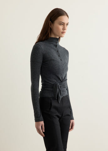 Button Up Wrap T-Shirt