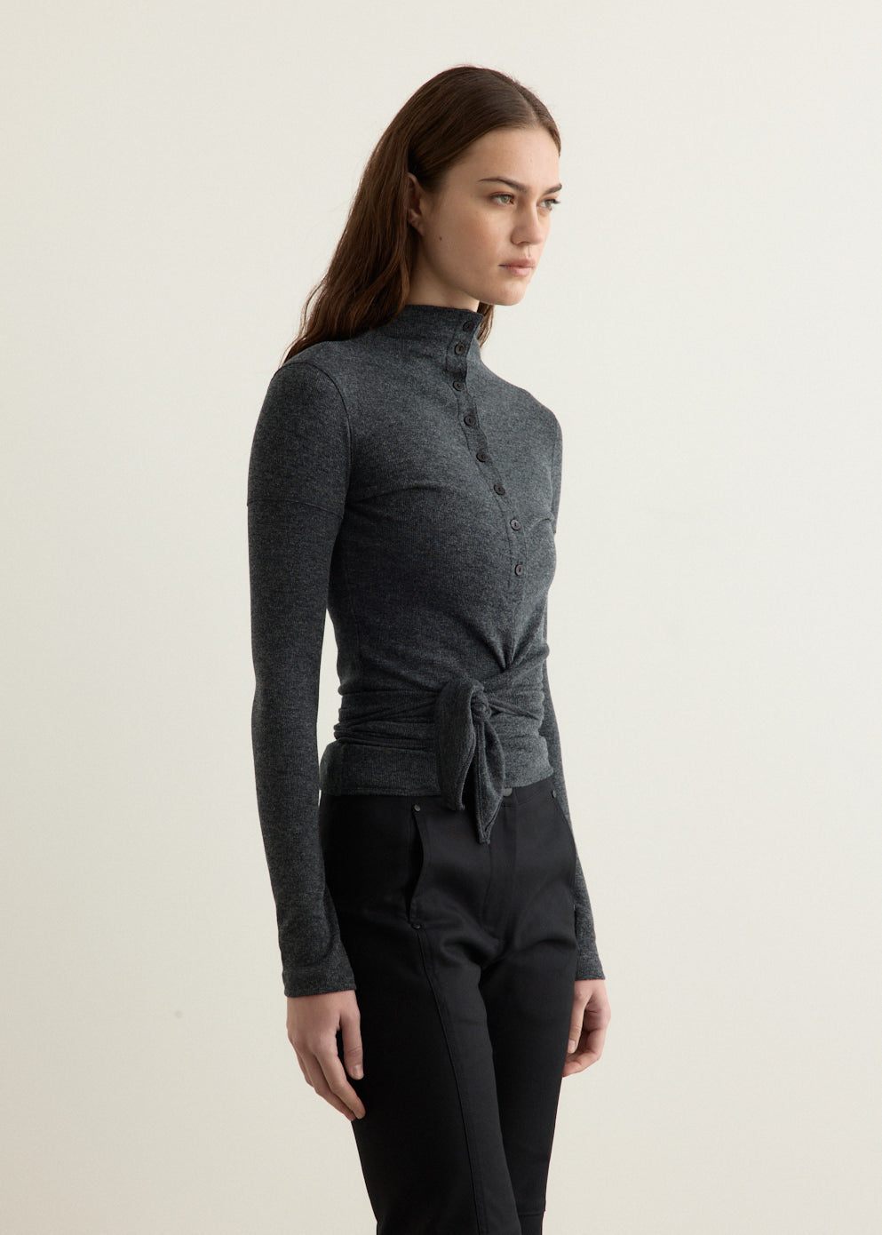 Button Up Wrap T-Shirt
