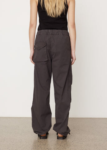 Washed Cotton Canvas Drawstring Pants