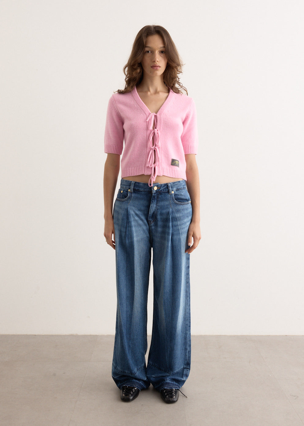 Future Wool Mix Short Sleeve Cardigan