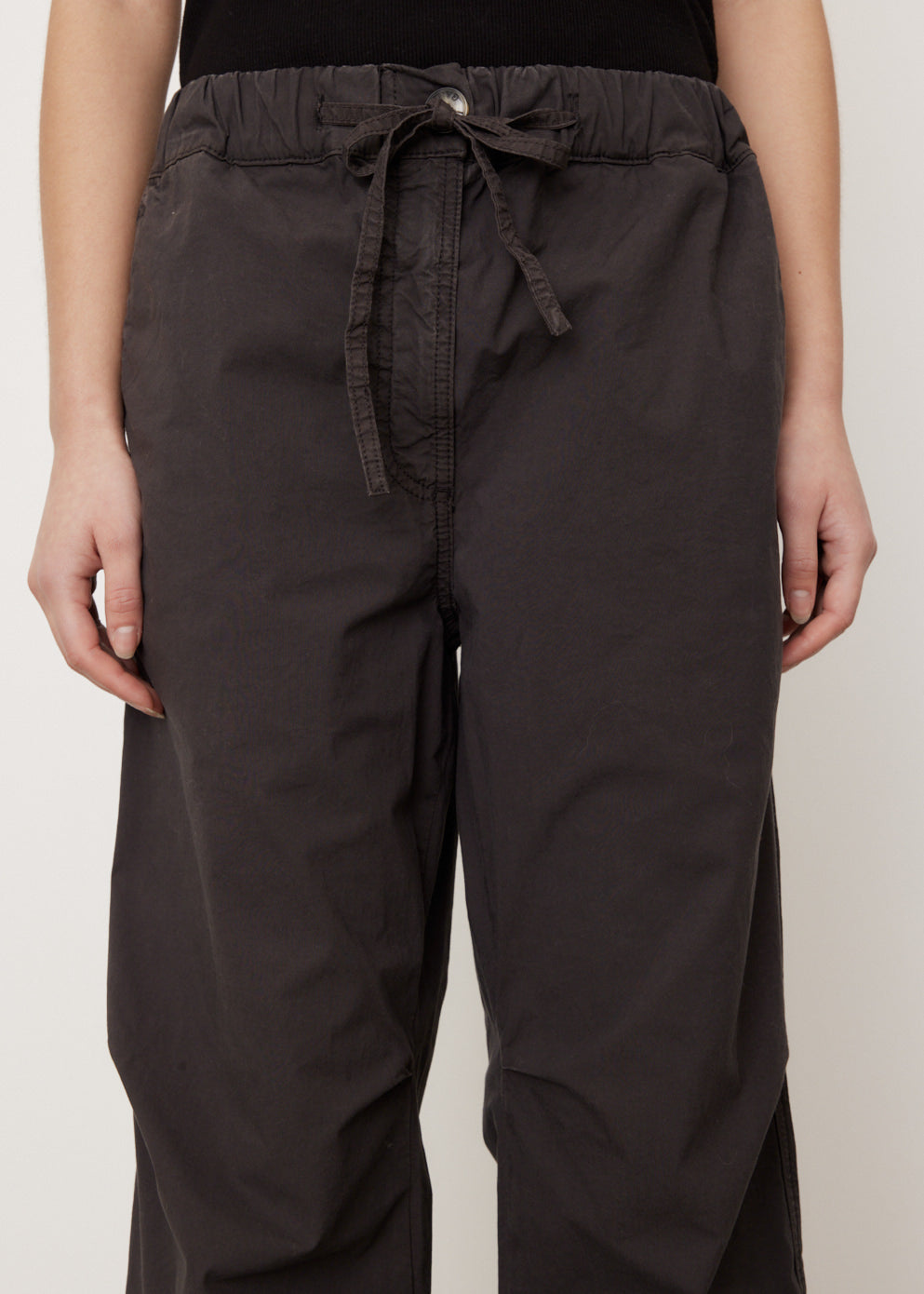 Washed Cotton Canvas Drawstring Pants