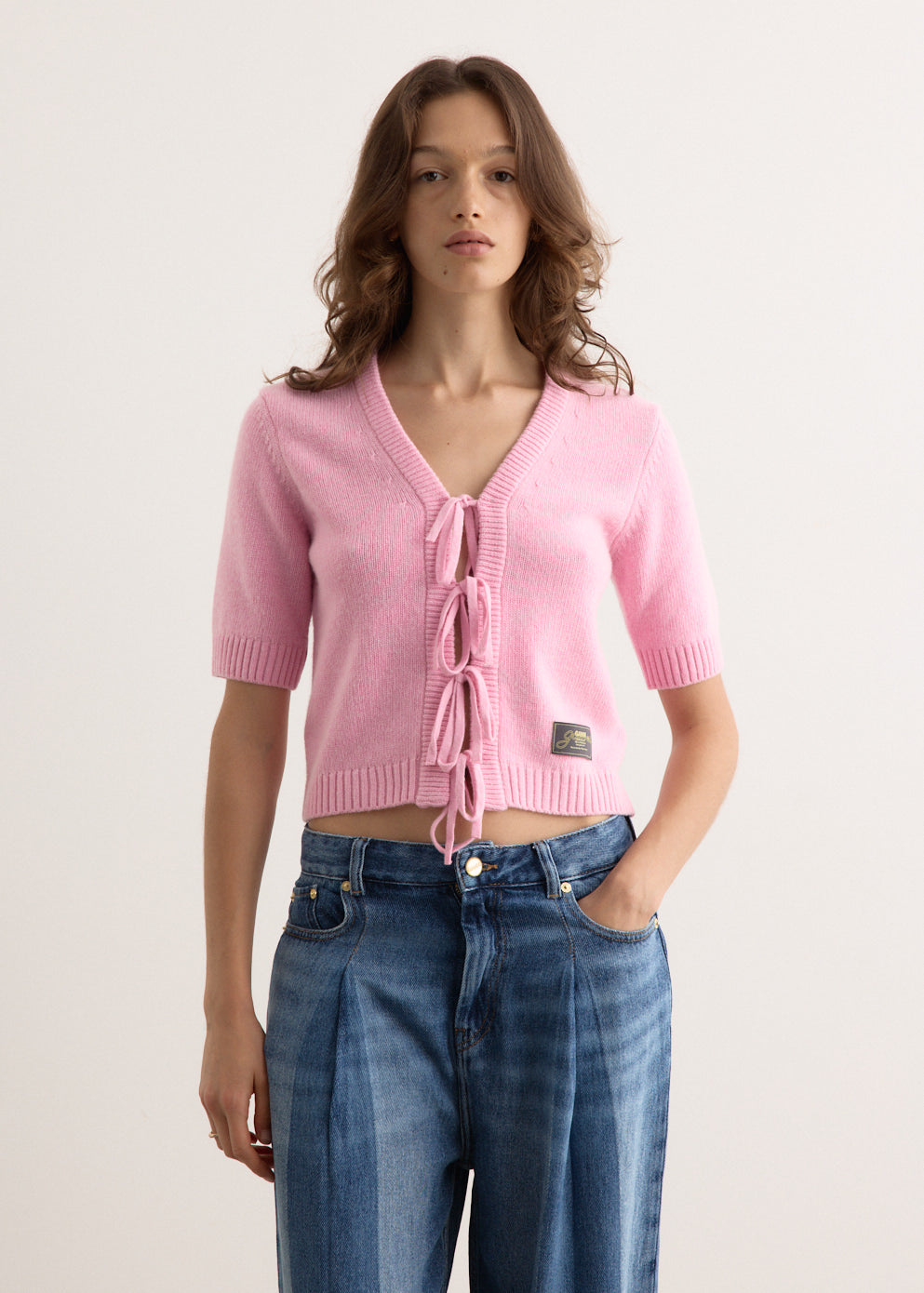 Ganni - Future Wool Mix Short Sleeve Cardigan - Knitwear,Specials : American Fashion Style Bags On Sale Ganni - Future Wool Mix Short Sleeve Cardigan - Knitwear,Specials : American Fashion Style Bags On Sale