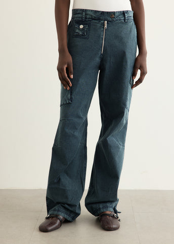 Washed Stretched Cotton Pants