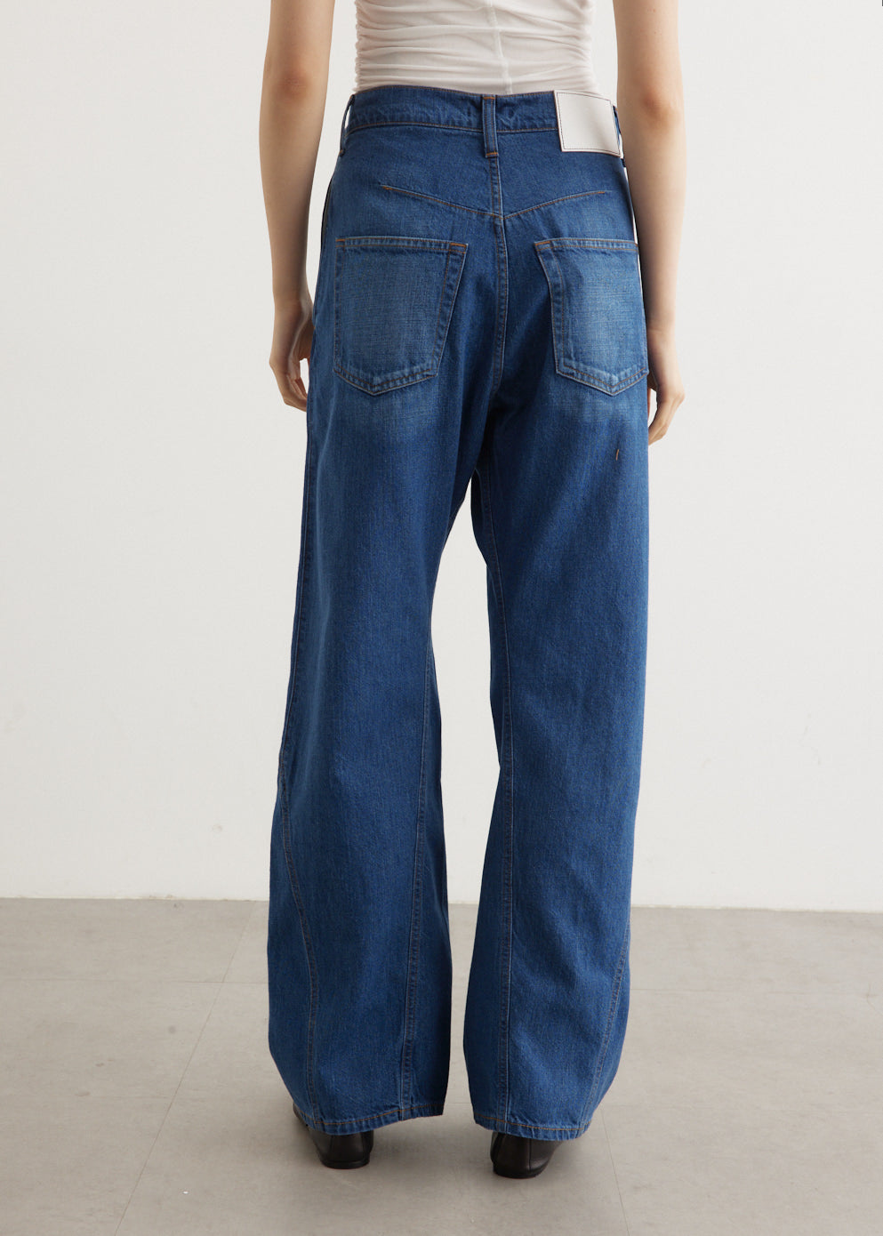 Oversized Panel Jeans