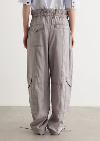 Light Slub High Waist Pocket Pants
