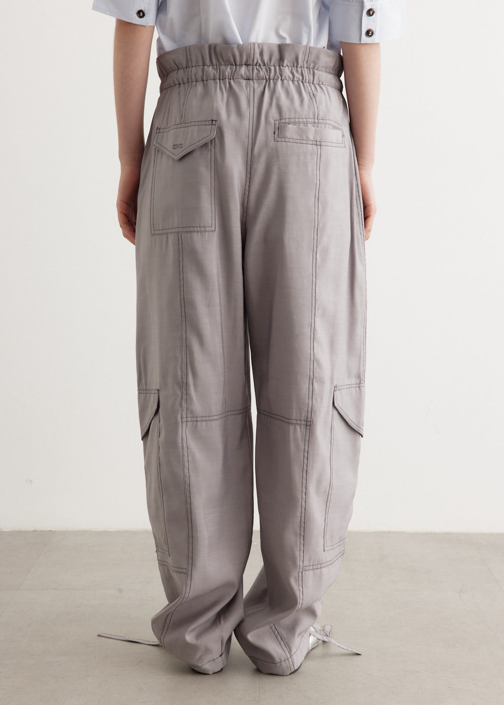 Light Slub High Waist Pocket Pants