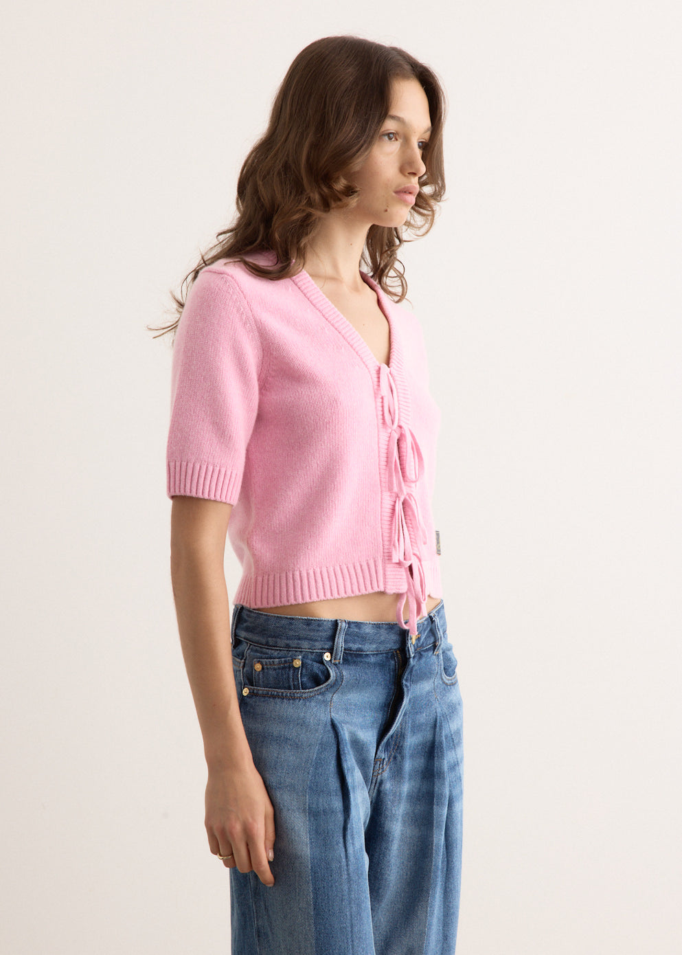 Future Wool Mix Short Sleeve Cardigan