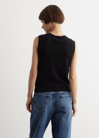 Graphic O-Neck Vest