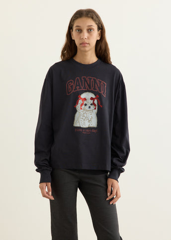 Grey Poodle Long Sleeve T-Shirt