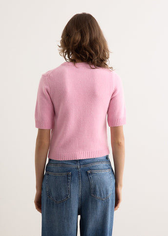 Future Wool Mix Short Sleeve Cardigan