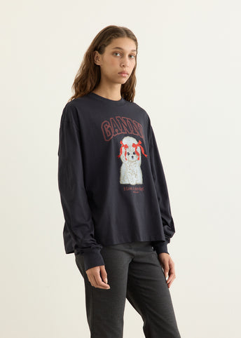 Grey Poodle Long Sleeve T-Shirt