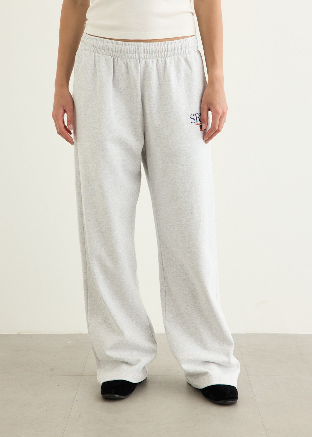 Nautical Embroidered Wide Sweatpants
