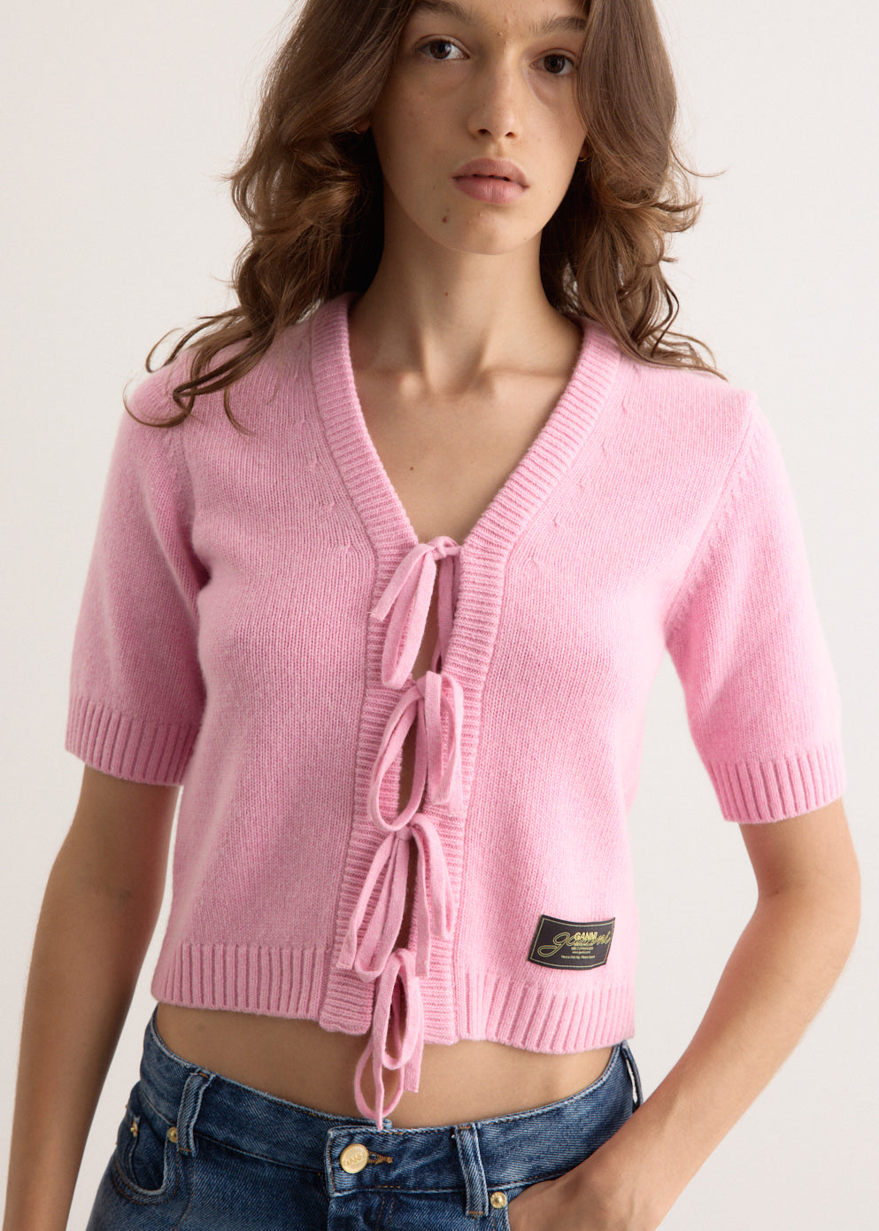 Future Wool Mix Short Sleeve Cardigan