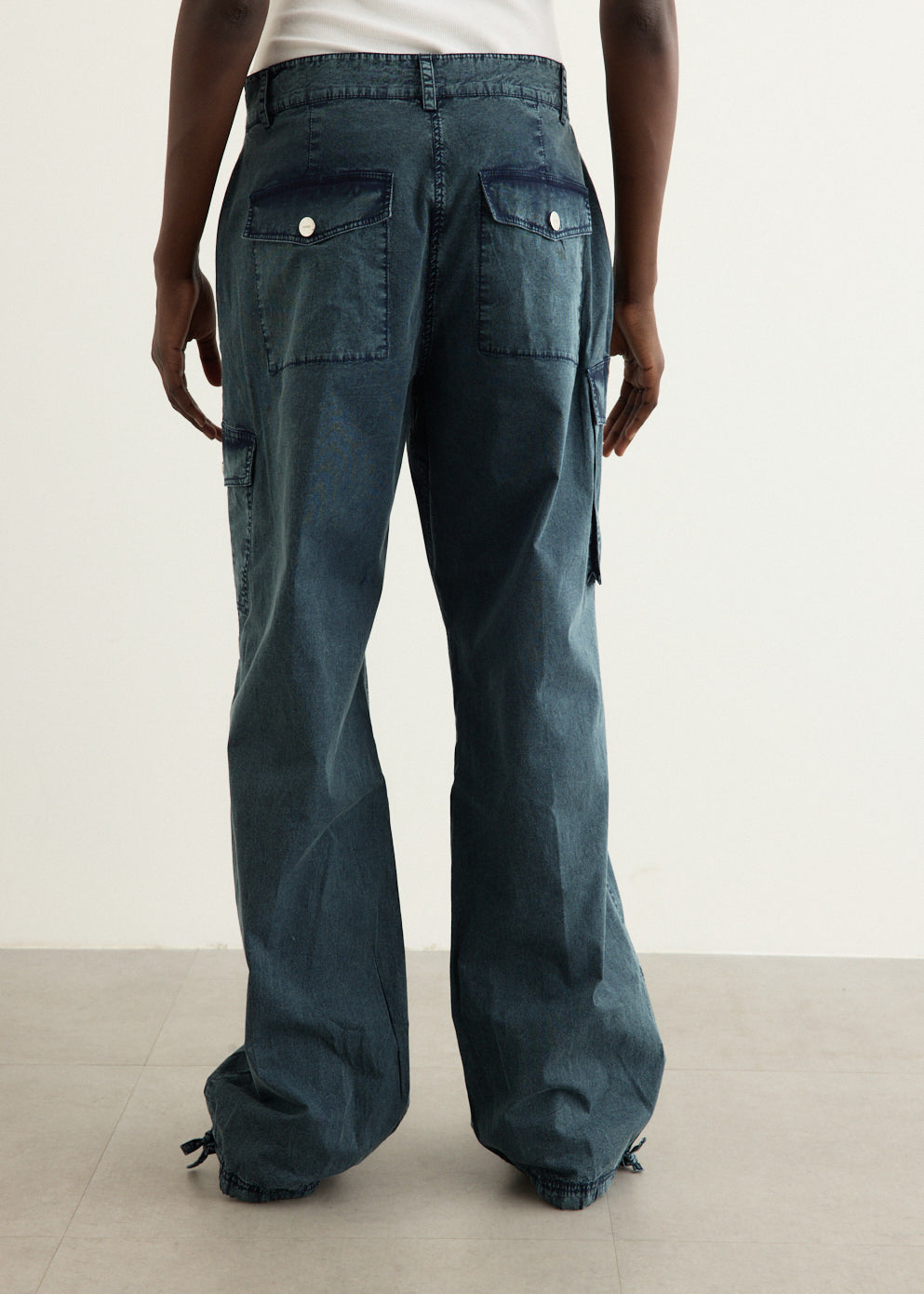 Washed Stretched Cotton Pants