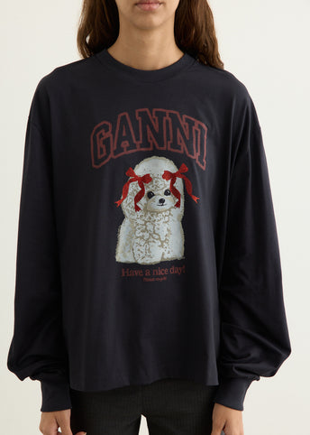 Grey Poodle Long Sleeve T-Shirt