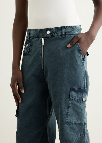 Washed Stretched Cotton Pants