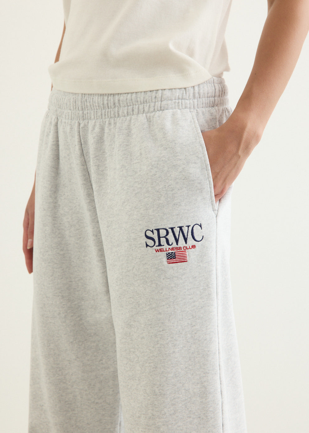 Nautical Embroidered Wide Sweatpants