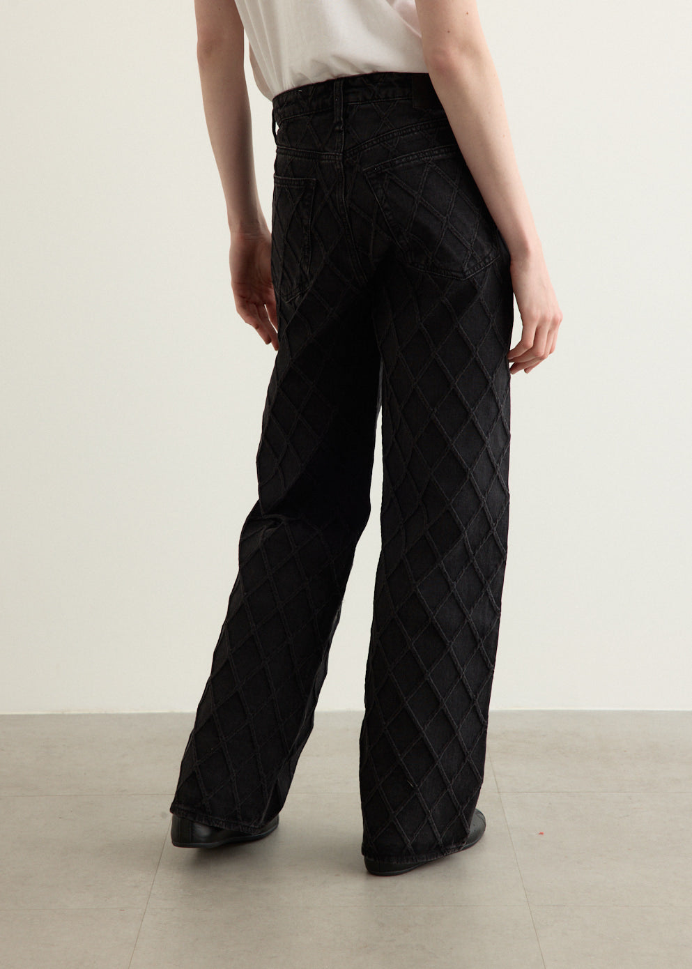 Logan Mid-Rise Wide Leg Jeans