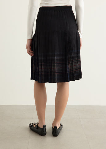 Reversible Wool Pleats Skirt