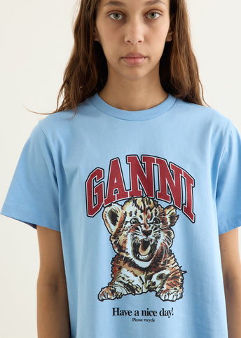 Basic Jersey Leopard Relaxed T-shirt