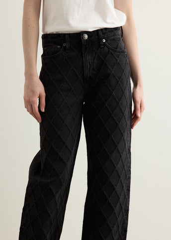Logan Mid-Rise Wide Leg Jeans