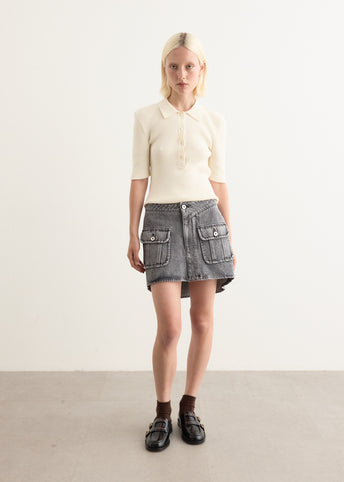 Patch Pocket Mini Skirt