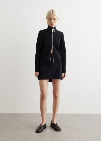 Fitted Zip Up Cardigan