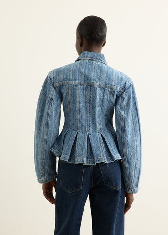 Structured Denim Fitted Jacket