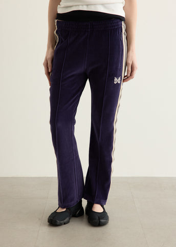 Boot-Cut Track Pants C/PE Velour