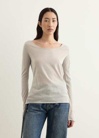 U Neck Knitted Top
