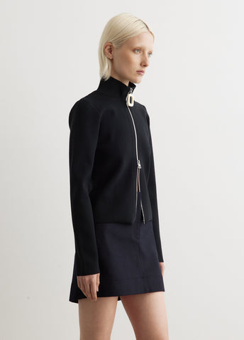 Fitted Zip Up Cardigan