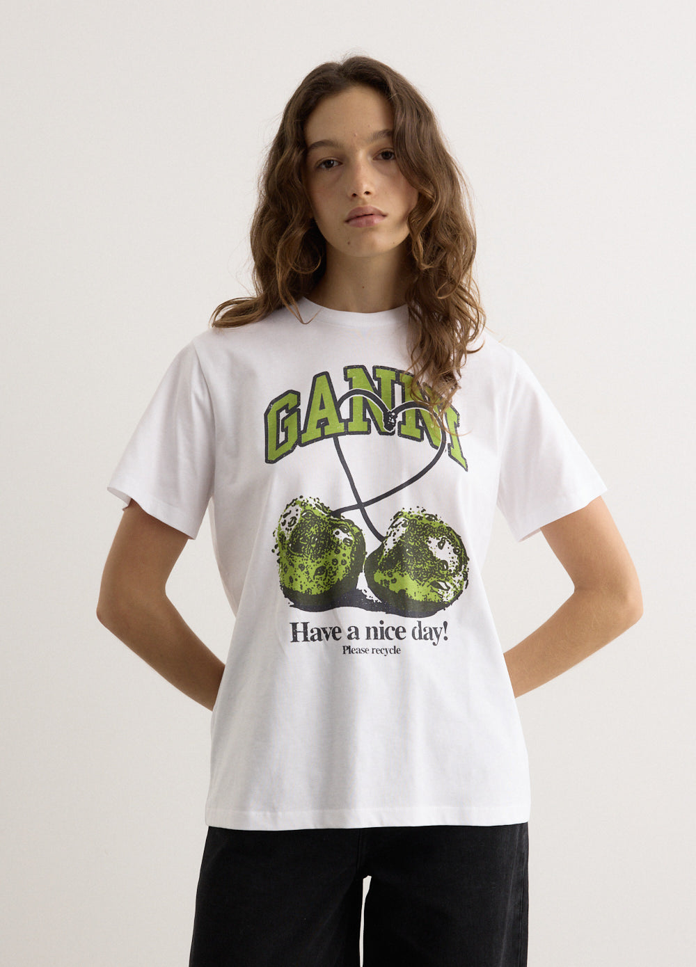 Basic Jersey Cherry Relaxed T-Shirt