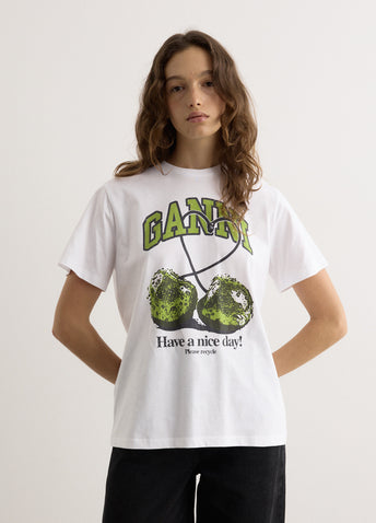 Basic Jersey Cherry Relaxed T-Shirt