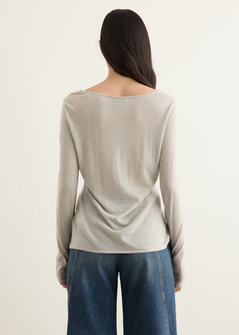 U Neck Knitted Top