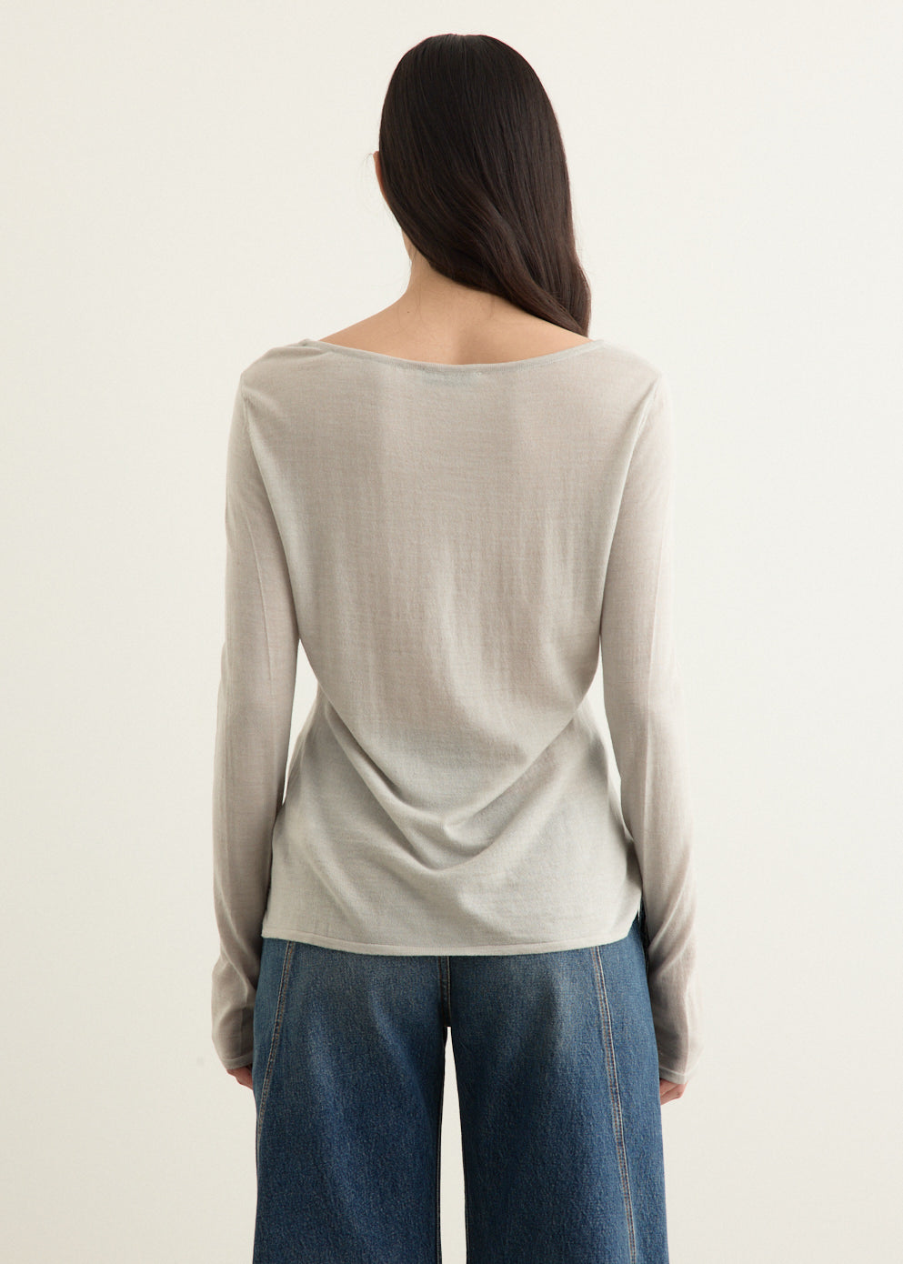 U Neck Knitted Top