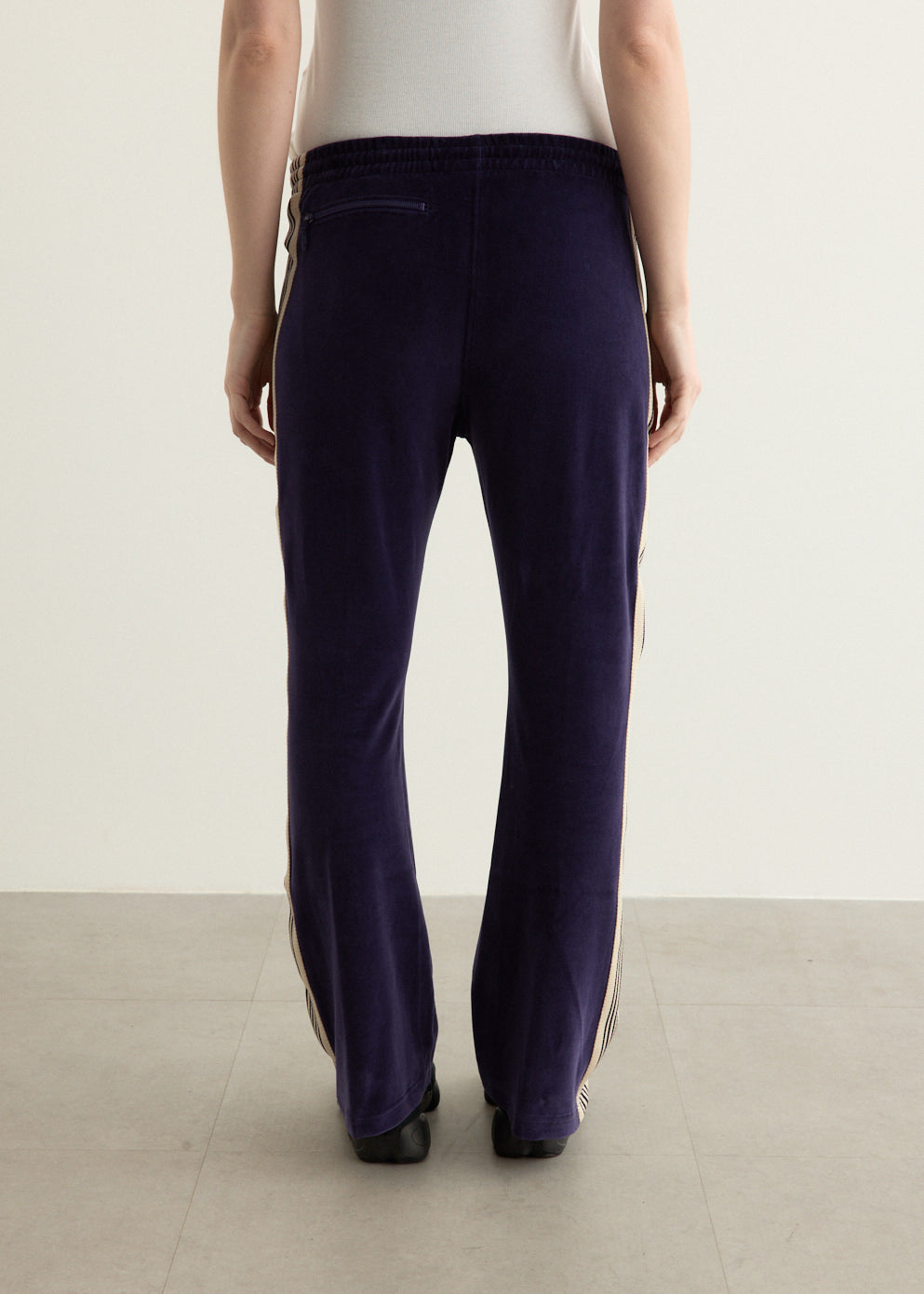 Boot-Cut Track Pants C/PE Velour